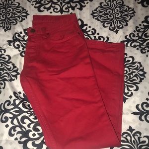 Red jeans